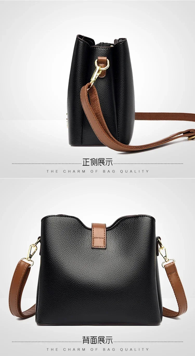 New High-quality Large Capacity PU Classic Women's Shoulder Bags 2025 Fashion Concise Light Luxury Versatile Style Crossbody Bag