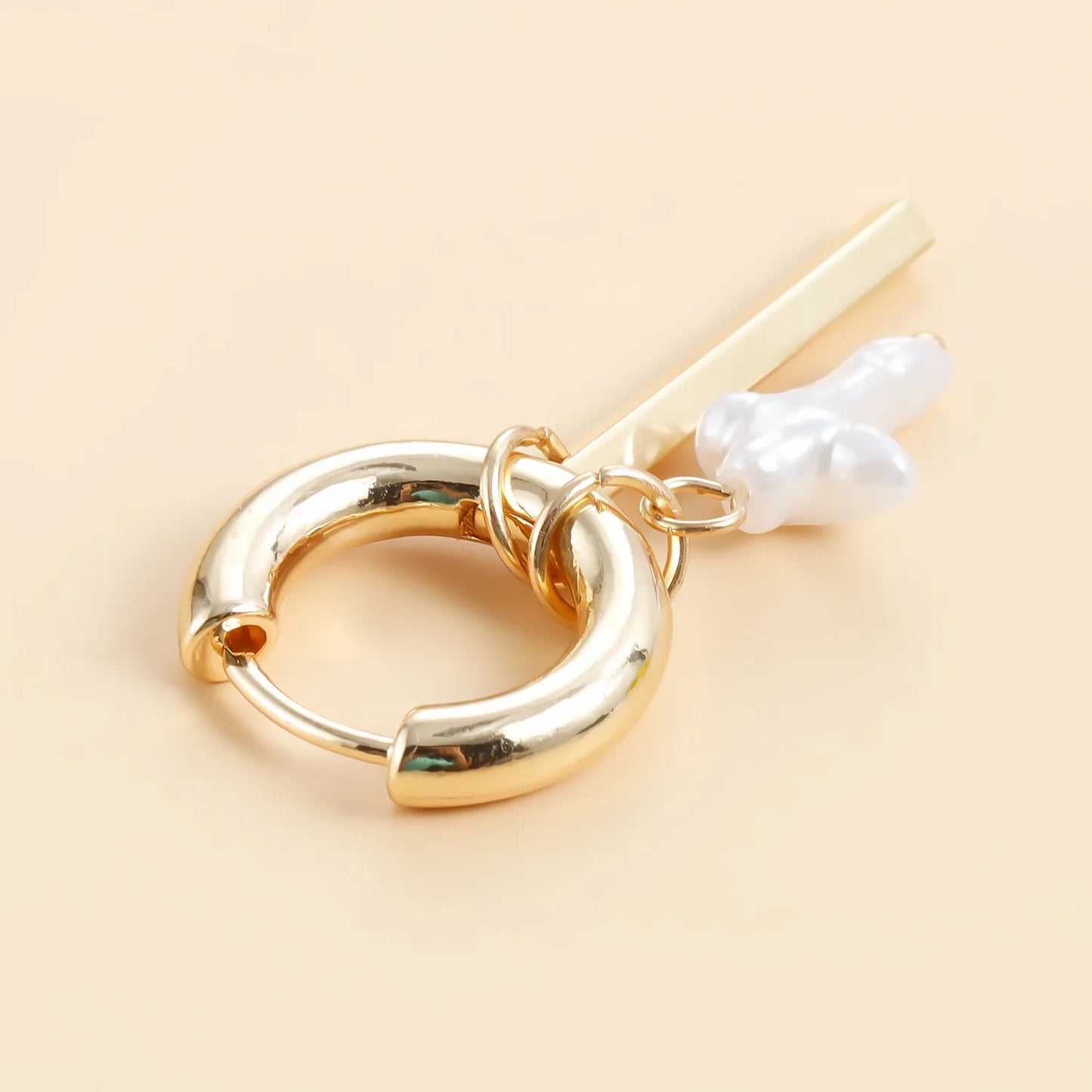 Geometric Crystal Asymmetric Dual-use Ear Buckle Earrings for Women Jewelry