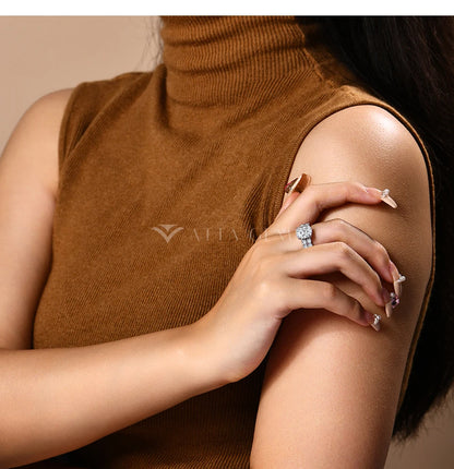 Luxury Cushion Cut 10*8mm Moissanite Diamond  Rings For  Women S925 Sterling Silver Engagement Jewelry Gift Top Quality