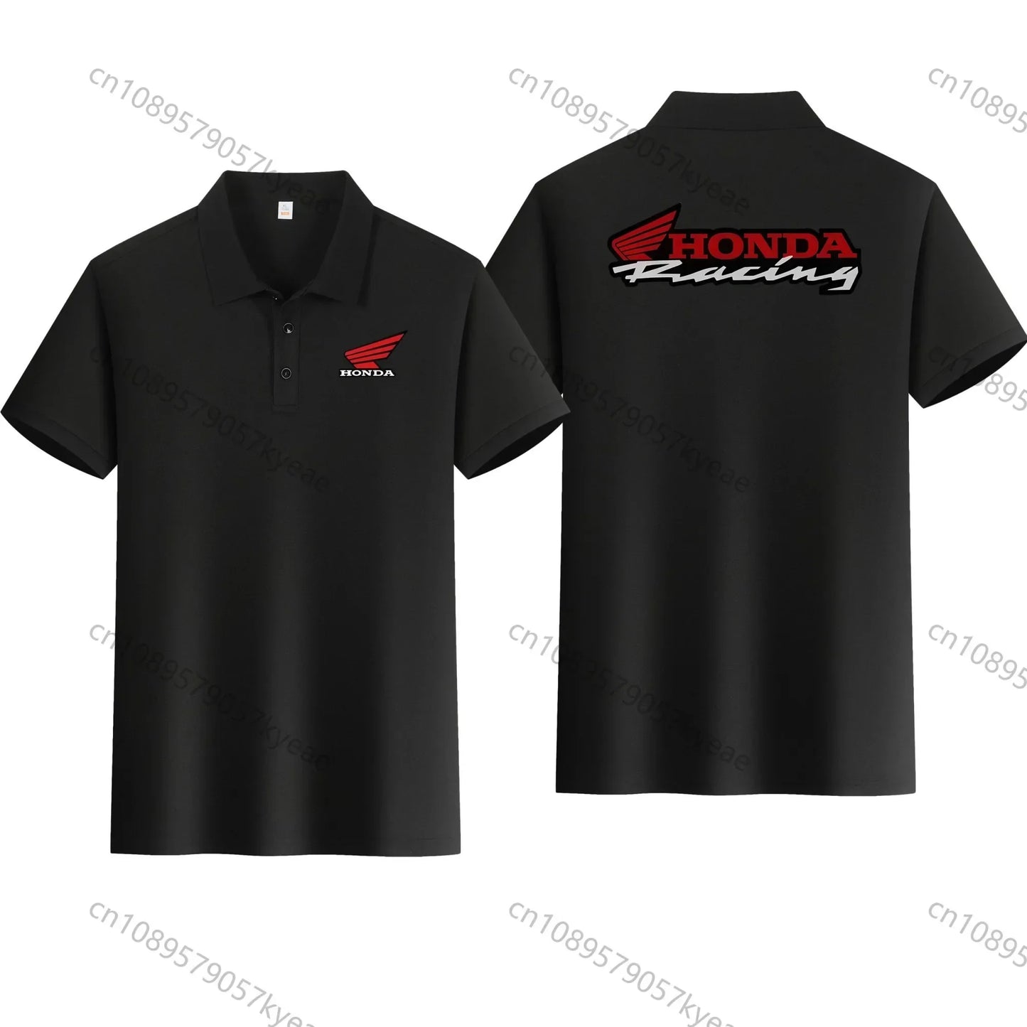 2026 Summer New Men's Racing Wing Logo Polo Shirt Casual Short Sleeve Collared Top Breathable Motorcycle T-Shirt