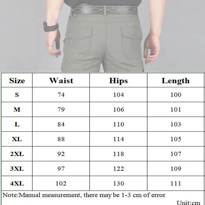 Men Pants Casual Cargo Pants Militari Tactic Army Trousers Male Breathable Waterproof Multi-Pockets Pant Size S-5XL Plus Size
