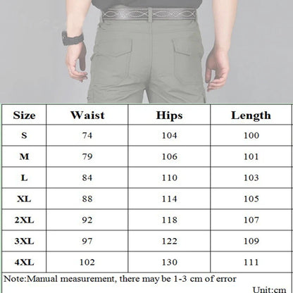 Men Pants Casual Cargo Pants Militari Tactic Army Trousers Male Breathable Waterproof Multi-Pockets Pant Size S-5XL Plus Size