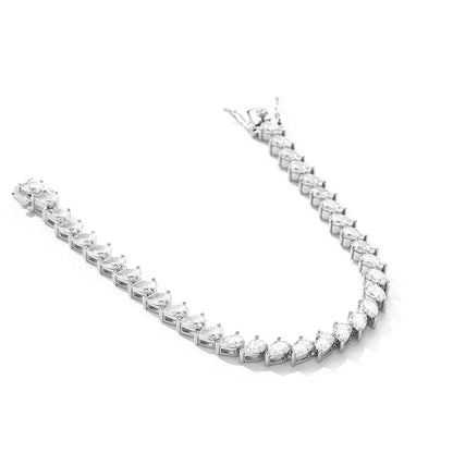 4x6mm Pear Moissanite Tennis Bracelet s925 Sterling Silver Plated 18k White Gold with GRA Fine Bracelet for Women Man