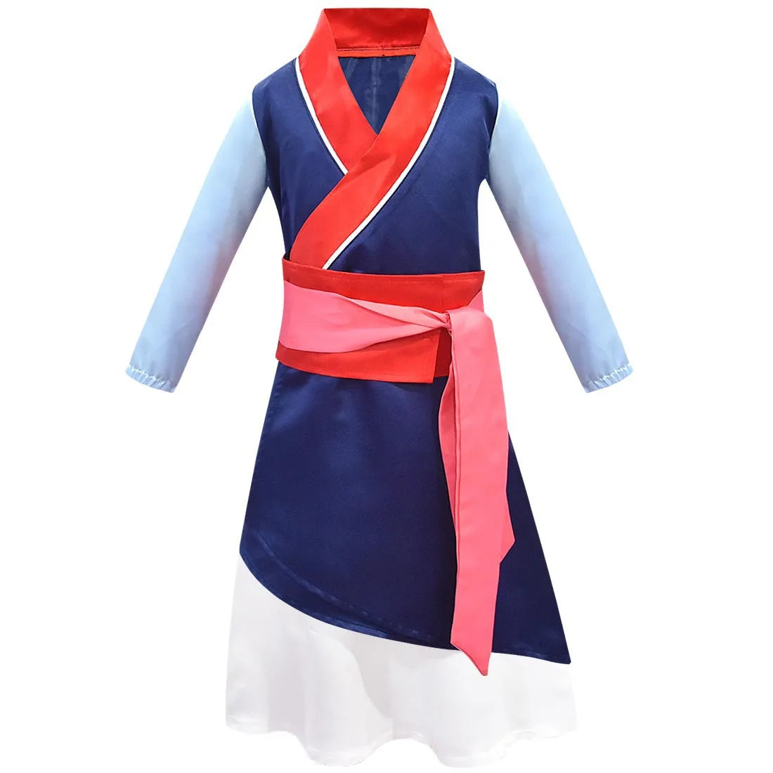 Mulan Same Costume Girl Hero Halloween Cosplay Costume Children Long-sleeved Two-piece Drama Costume Chinese Style Dress