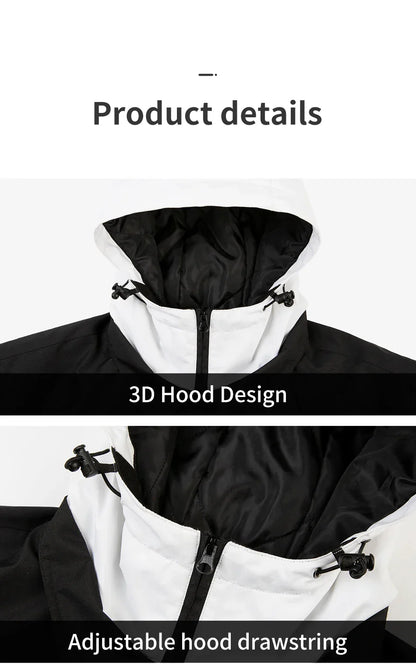 Thick Men Women One-Piece Ski Jumpsuit Outdoor Sports Snowboard Jacket Warm Jump Suit Waterproof Winter Clothes Overalls Hooded