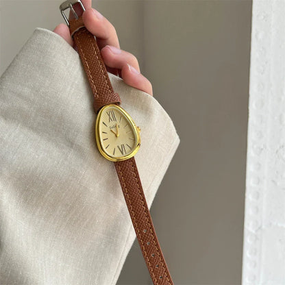 Luxury Brand Women Snake Dial Watch Ladies Fashion Red Leather Strap Quartz Wristwatch Female Gift Dropshipping Clock Relogio