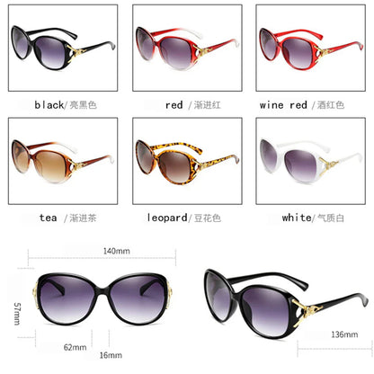 Ladies Fashion New Ladies UV Protection Sunglasses Shade Driving Big Frame Fox Head Sunglasses