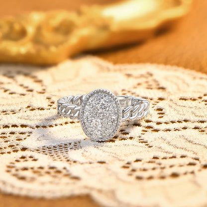 New Original Full Moissanite Rings for Women s925 Sterling Silver Ring  Fried Dough Twists Light Luxury Wedding Jewelry