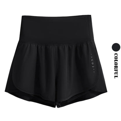 Women Yoga Shorts High Waist Double Layer Running Gym Shorts With Pocket Summer Sportswear Fitness Clothes Jogger Short New