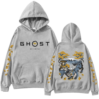 Moletom Masculino e Feminino Ghost of Yotei 2025 Moletom Masculino Feminino Harajuku Game Merch Pullover Tops Presente