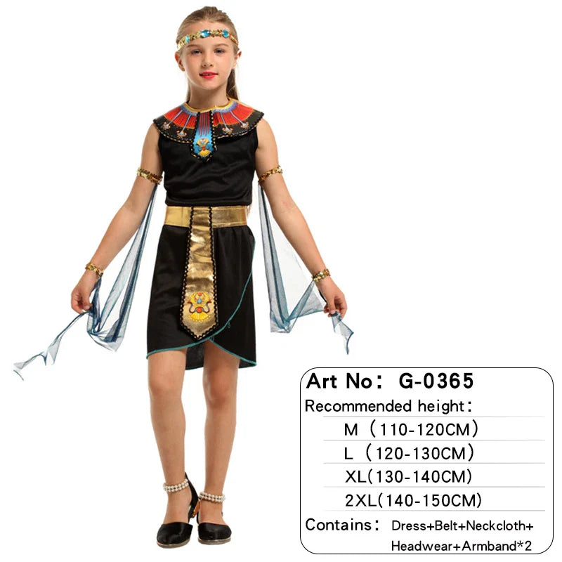 Children  Ancient Egypt Egyptian Pharaoh Cleopatra Prince Princess Costume for Kids Cosplay Anime Cosplay