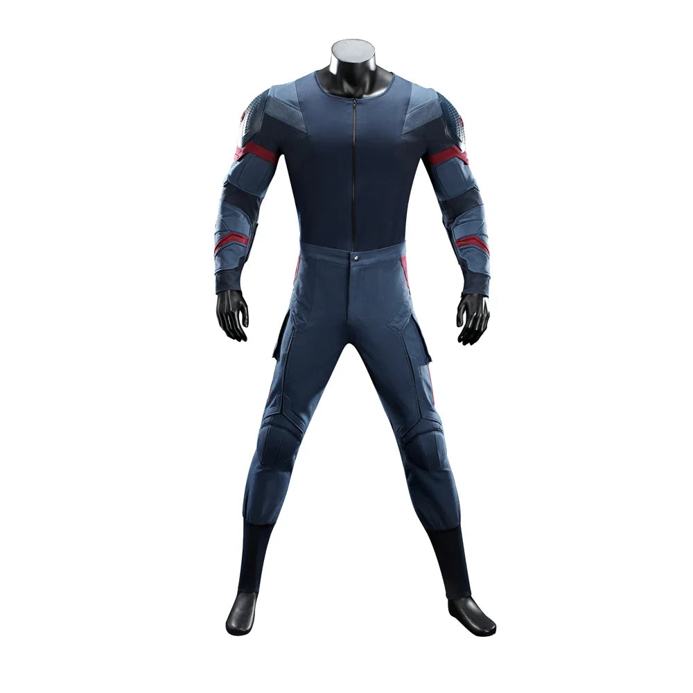 High Quality Adult Superhero Captain Steven Rogers Cosplay Costume Battle Uniform Costume  Halloween Carnival Helmet Boots