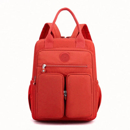 Fashion Woman Backpack Waterproof Nylon Soft Handle Solid Multi-pocket Travel Zipper Feminina School Bags Laptop Backpack