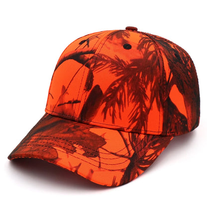 Orange Camouflage Cotton Dad Snapback Hat Outdoor Fishing Baseball Cap Bold Fluorescent Orange Camo Hunting Hat