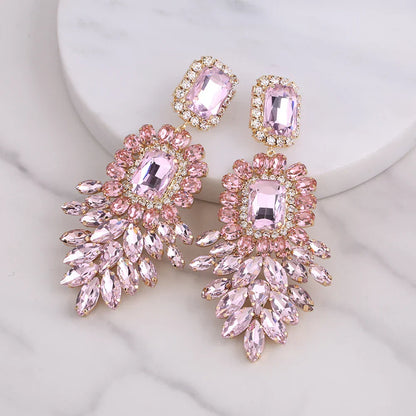 New Crystal Dangle Earrings For Women Rhinestone Earrings Weddings Ladies Party Fashion Jewelry Accessories Wholesale Gifts