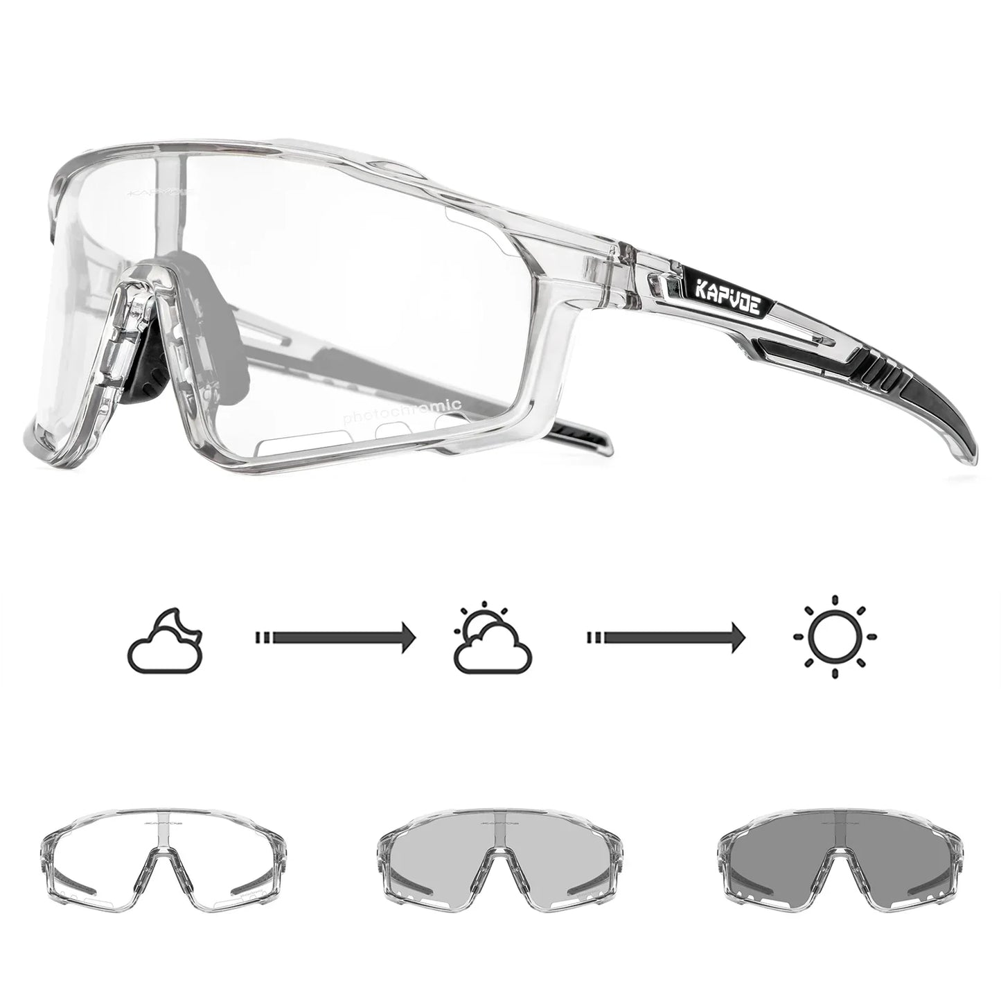 Photochromic Sunglasses Men's Women Sports Cycling Glasses Road Running Goggles MTB Bike Bicycle Mtb Eyewear For Driving