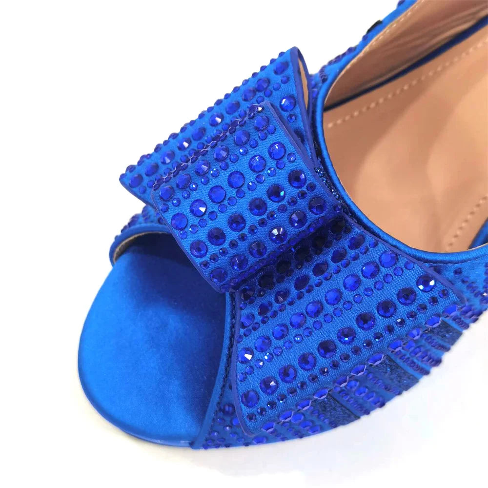 Black Color Elegant High Heels Nigeria Popular Design African Ladies Shoes And Bag Set for Wedding Party