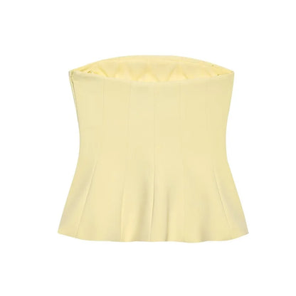 Off Shoulder Crop Top Woman Sexy Backless Corset Top Female White Pink Bustier Tops Woman 2025 Camisole Tube Tops Women