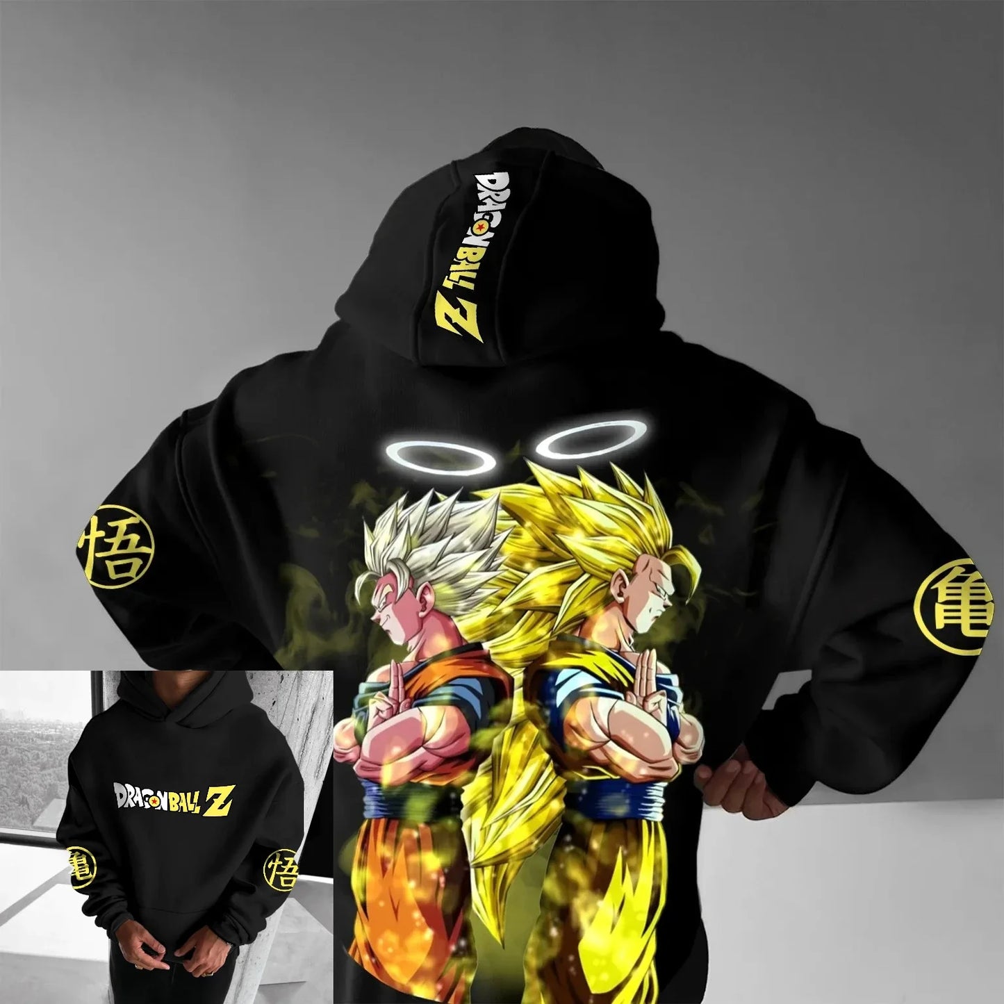 Anime Printing American Hip Hoodie Men's 2025 Autumn/Winter New Casual Loose Y2K Trendy Versatile Parent-Child Top