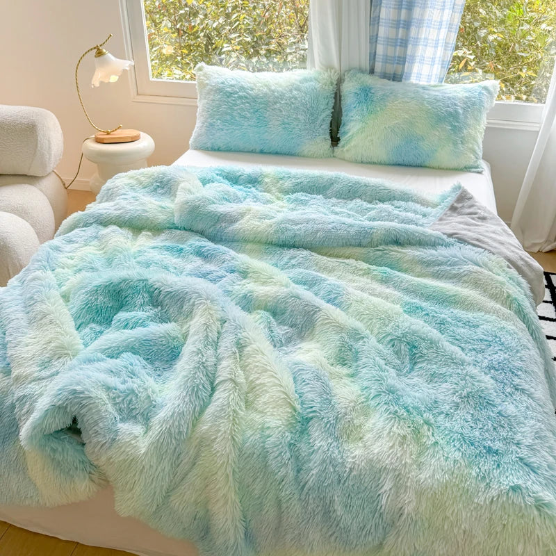 1Pc  Mink velvet fabric Colorful Soft Warm Sofa Throw Blankets Travel Blanket Warm Bedding All Season With zipper Duvet Covers