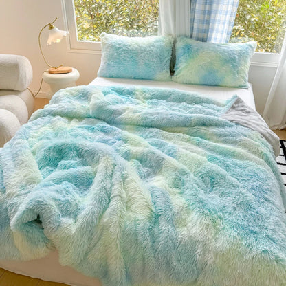 1Pc  Mink velvet fabric Colorful Soft Warm Sofa Throw Blankets Travel Blanket Warm Bedding All Season With zipper Duvet Covers