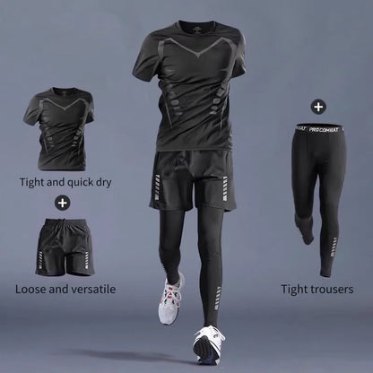 2025 new sports suit, men's running gear, suitable for leisure and outdoor fitness