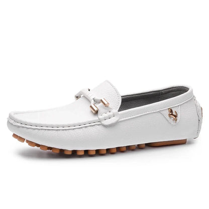 White Loafers for Men Size 48 Slip on Shoes Driving Flats Casual Moccasins for Men Comfy Male Loafers