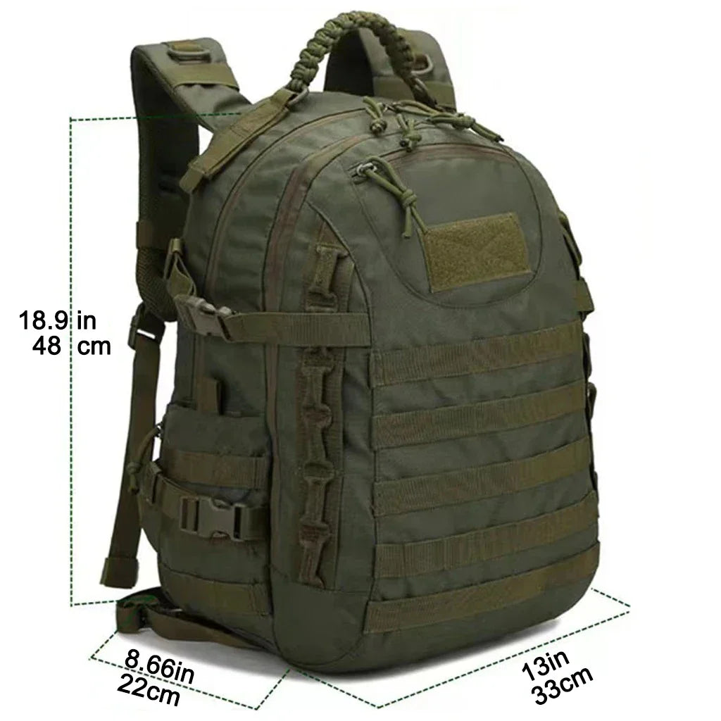 35L Outdoor Backpack Waterproof Camouflage Camping Hiking Backpack Large Wear-Resistant Sports Bag