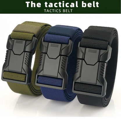 New Quick Release Pluggable Buckle Men Belt Breathable Elastic Outdoors Belts For Men Elastic Pants Belt