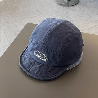 Japanese 5 Panel Short Brim Soft Baseball Cap Women Men Street Sunshade Student Outdoor Lightweight Sports Running Cap