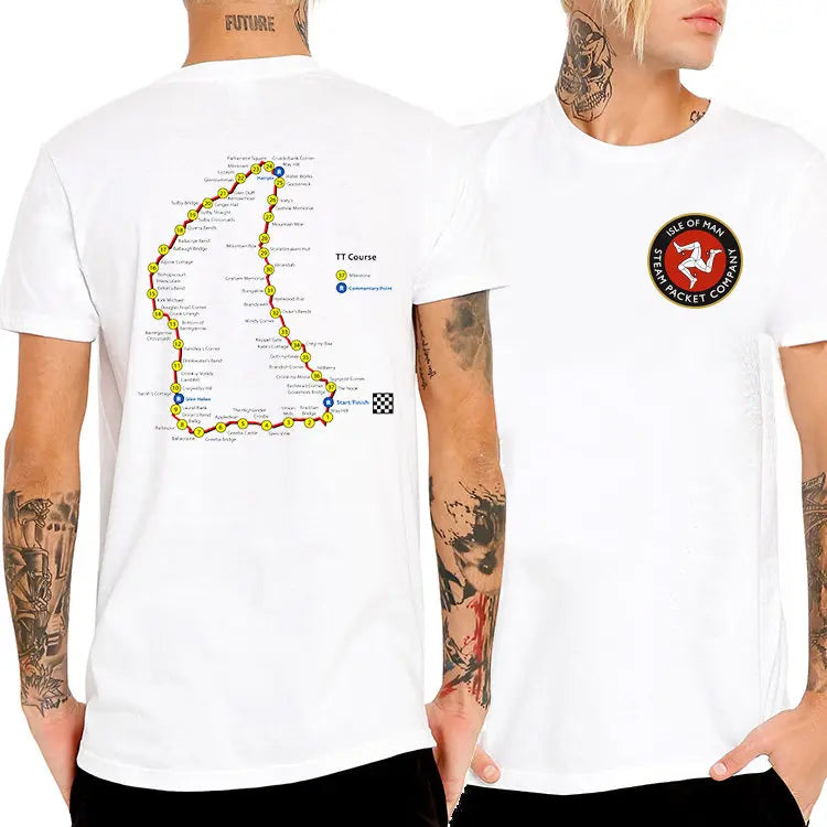 Isle of Man TT Men T Shirt Around The Island Motorcycle Motorcycle Racing Tourist Trophy Manx