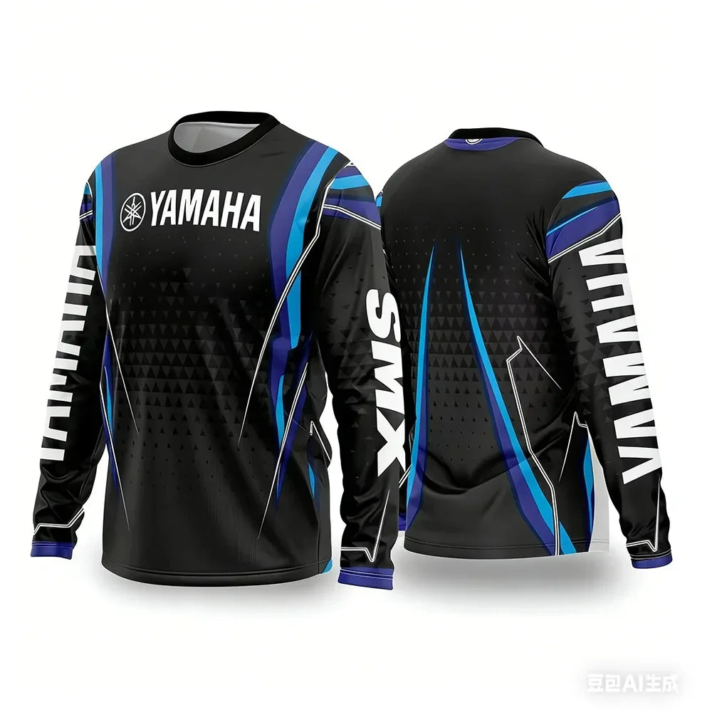 New Men Women Motorcycle Riding Clothes Loose Breathable Fast Drying Off-road Racing Clothes Long Sleeved Sports T-shirt