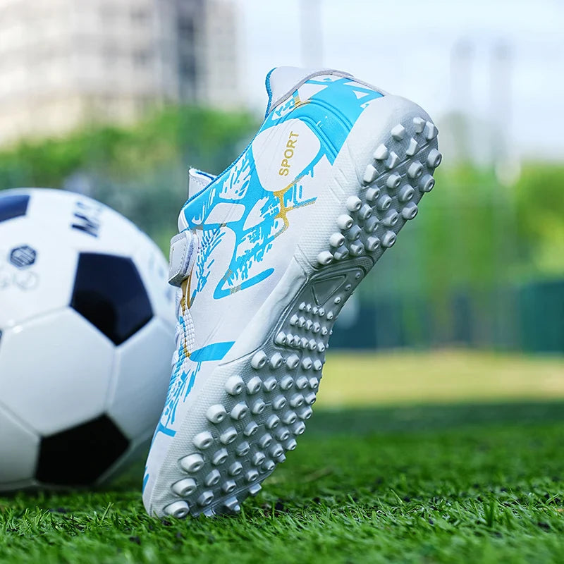 Hot Sale Children Soccer Shoes Boys Football Boots Training  Youth Ultralight Non-slip Sneaker Breathable Comfortable for Indoor
