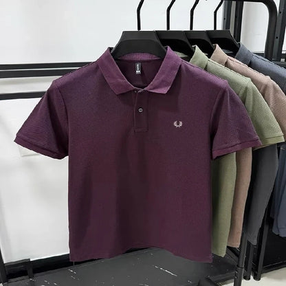 High quality men's heavyweight summer new cotton classic brand embroidered comfortable polo shirt breathable trendy short sleeve