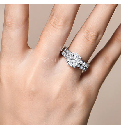 Luxury Cushion Cut 10*8mm Moissanite Diamond  Rings For  Women S925 Sterling Silver Engagement Jewelry Gift Top Quality