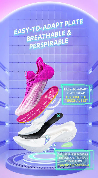 Carbon Plate Marathon Running Racing Shoes Professional Stable Support Shock-relief Ultra-light Rebound Sport Sneakers