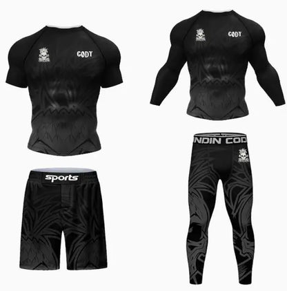 Ensembles de survêtement d'entraînement Rashguard pour enfants, combinaison de sport pour figurines, uniforme de grappin