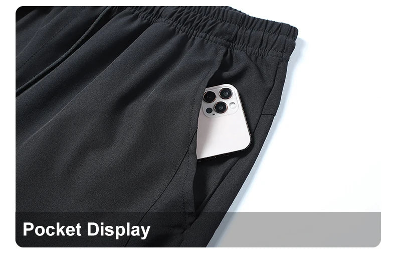 Running Pants Cooling Summer Ice Silk Pants Soft Stretchy Pant Loose Casual Quick-Dry Workout UV Protection Lightweight Trousers