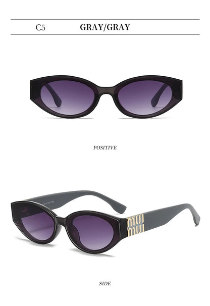 Glasses Stylish Fashion Designer Women Men Sunglasses Cute Oval Trending Shades Unisex Glamour Eyewear UV400