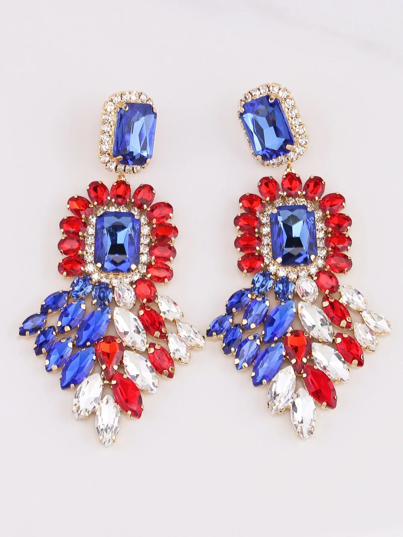 New Crystal Dangle Earrings For Women Rhinestone Earrings Weddings Ladies Party Fashion Jewelry Accessories Wholesale Gifts