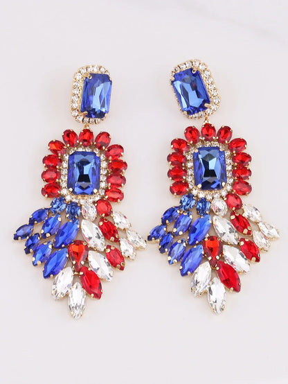 New Crystal Dangle Earrings For Women Rhinestone Earrings Weddings Ladies Party Fashion Jewelry Accessories Wholesale Gifts