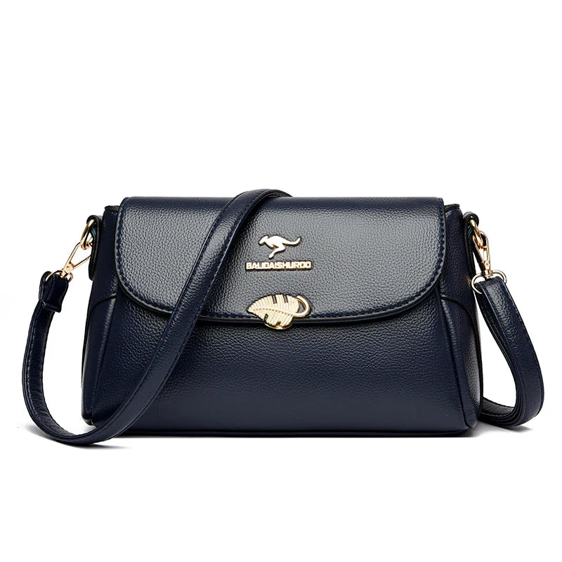 Women Bag Fashion Shoulder Bag Quality PU Leather Elegant Flap Retro Female Messenger Classic Multiple Pockets Crossbody Handbag