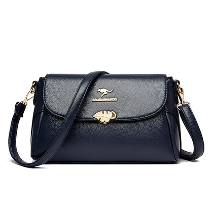 Women Bag Fashion Shoulder Bag Quality PU Leather Elegant Flap Retro Female Messenger Classic Multiple Pockets Crossbody Handbag