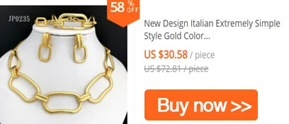 Design Women Jewelry Set 18K Gold Color Charm Necklace Chain Braclete Chic Earring Ring Indian Nigeria Jewellery Gift