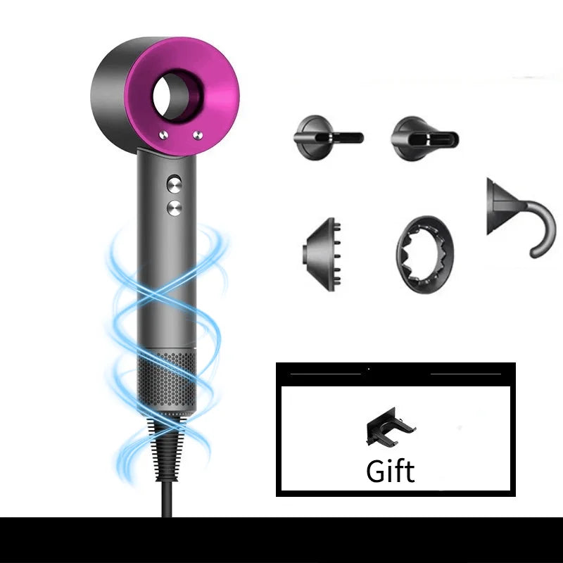 Professional Hair Dryer Negative Ion High Speed Low Noise Hairdryer Fast Heating Blow Dryer Hot Cold Wind Hair Styling Tools