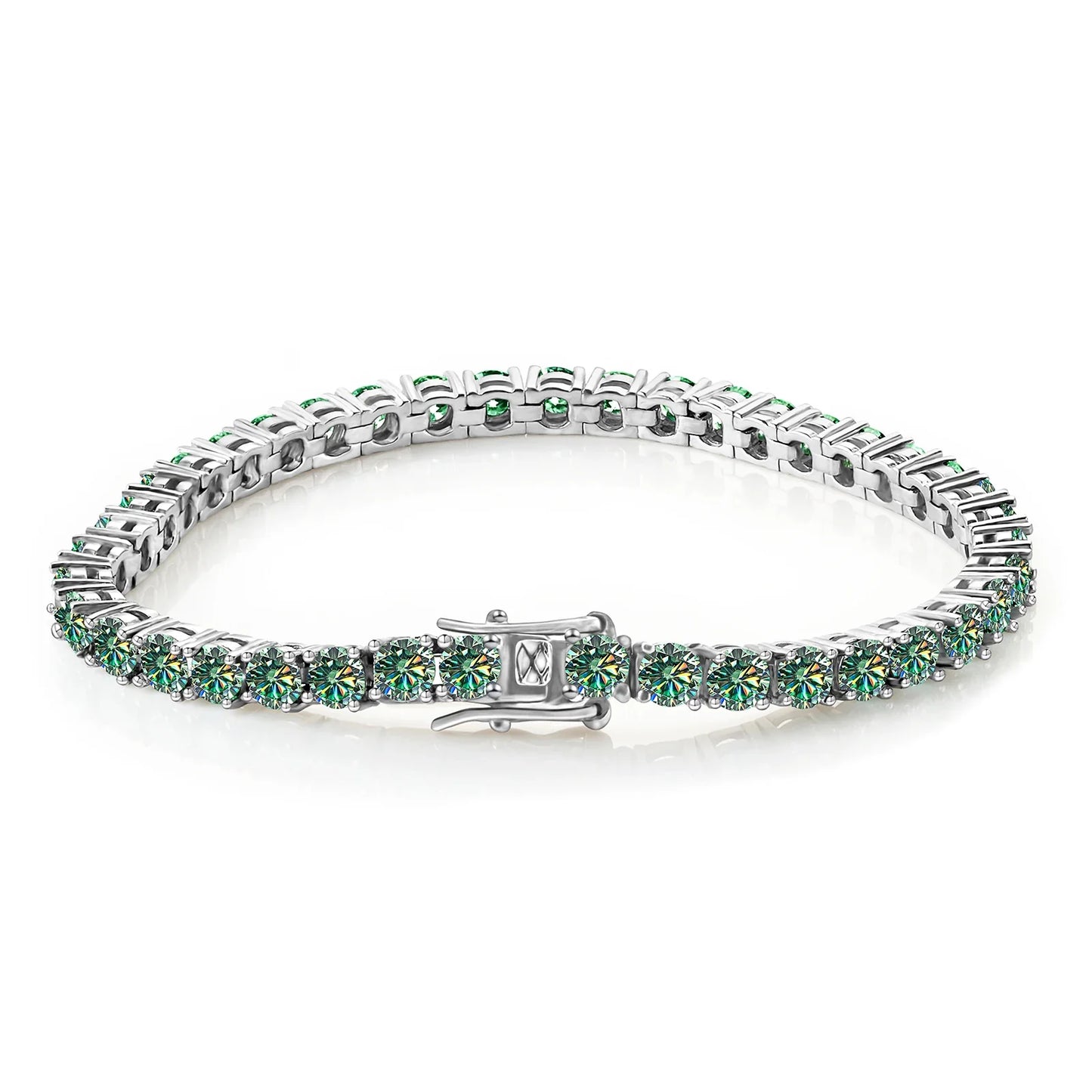 3mm Moissanite Tennis Bracelet Full Diamond GRA 925 Silver Plated 18k Wedding Party Jewelry Bracelets for Women Man