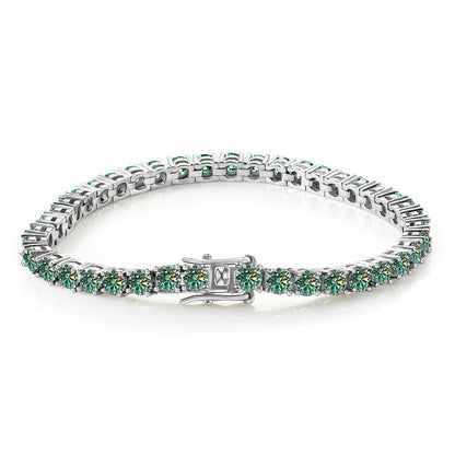 3mm Moissanite Tennis Bracelet Full Diamond GRA 925 Silver Plated 18k Wedding Party Jewelry Bracelets for Women Man