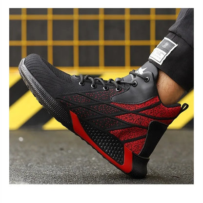 Men's Work Shoes Steel Toe Anti-Puncture Safety Shoes Man Comfortable Lightweight Fashion Men's Safety Shoes Men's Work Boots