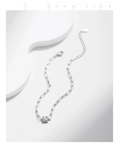 Clear D Color Moissanite Bracelet 0.3 Carat Lab Diamond 925 Sterling Silver Elegant Bracelet For Women Fine Jewelry