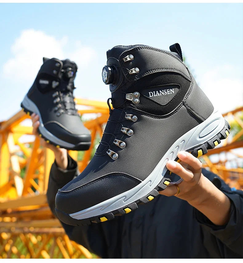 Puncture-Proof Protective Shoes Work Boots Tactical Boots Rotating Button Safety Shoes Men Work Sneakers Indestructible Shoes